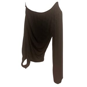 One shoulder long sleeve bodysuit